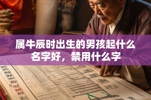 属牛辰时出生的男孩起什么名字好，禁用什么字