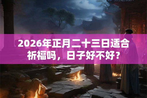 2026年正月二十三日适合祈福吗，日子好不好？