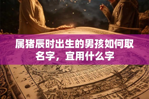 属猪辰时出生的男孩如何取名字，宜用什么字