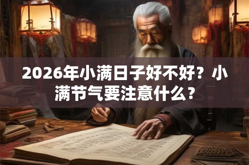 2026年小满日子好不好？小满节气要注意什么？
