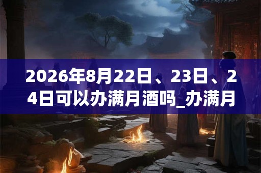 2026年8月22日、23日、24日可以办满月酒吗_办满月酒日子好吗