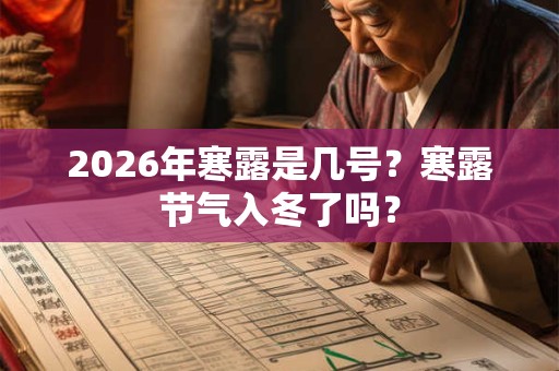 2026年寒露是几号？寒露节气入冬了吗？