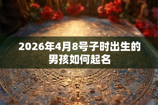 2026年4月8号子时出生的男孩如何起名