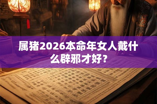 属猪2026本命年女人戴什么辟邪才好？