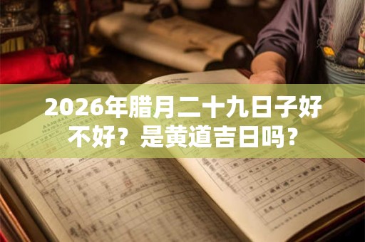 2026年腊月二十九日子好不好？是黄道吉日吗？
