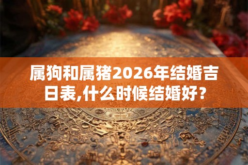 属狗和属猪2026年结婚吉日表,什么时候结婚好？