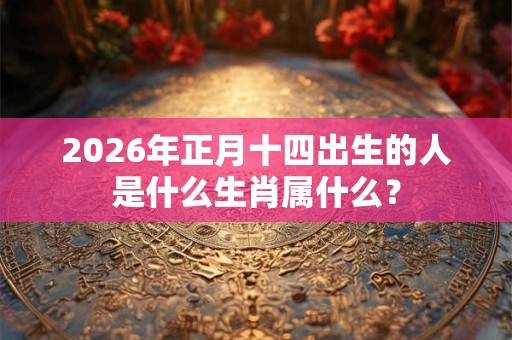2026年正月十四出生的人是什么生肖属什么？