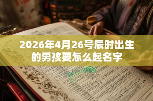 2026年4月26号辰时出生的男孩要怎么起名字