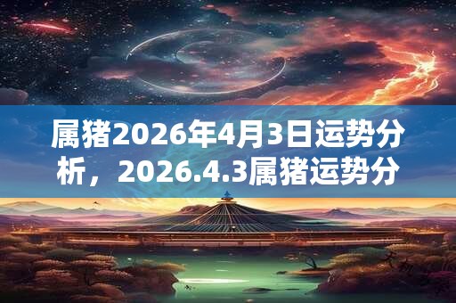 属猪2026年4月3日运势分析,2026.4.3属猪运势分析 属猪2026年4月3日运势分析,2026.4.3属猪运势分析