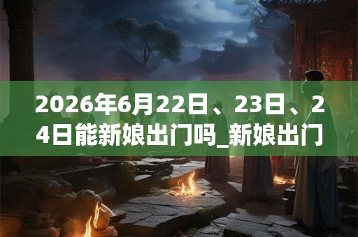 2026年6月22日、23日、24日能新娘出门吗_新娘出门是吉日吗