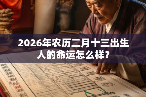 2026年农历二月十三出生人的命运怎么样？