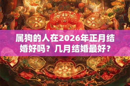 属狗的人在2026年正月结婚好吗？几月结婚最好？