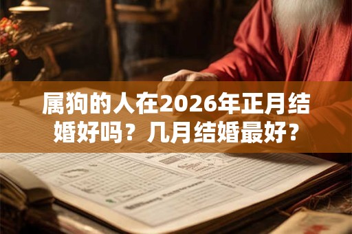 属狗的人在2026年正月结婚好吗?几月结婚最好? 属狗的人在2026年正月结婚好吗?几月结婚最好?