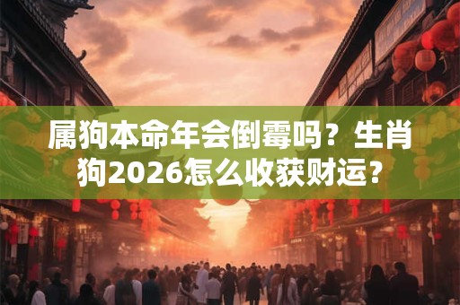 属狗本命年会倒霉吗?生肖狗2026怎么收获财运? 属狗本命年会倒霉吗?生肖狗2026怎么收获财运?