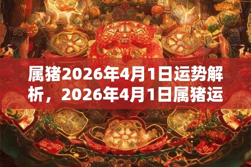 属猪2026年4月1日运势解析，2026年4月1日属猪运势分析