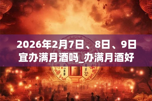 2026年2月7日、8日、9日宜办满月酒吗_办满月酒好不好