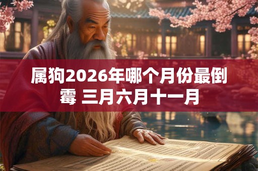 属狗2026年哪个月份最倒霉 三月六月十一月 属狗2026年哪个月份最倒霉 三月六月十一月