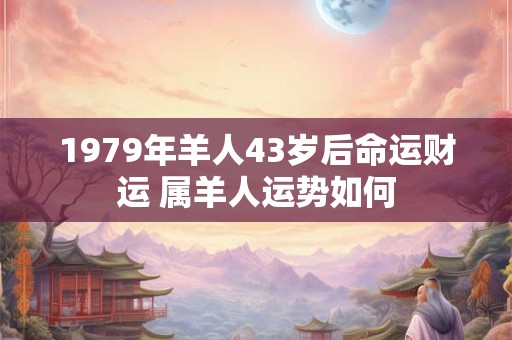 1979年羊人43岁后命运财运 属羊人运势如何 1979年羊人43岁后命运财运 属羊人运势如何