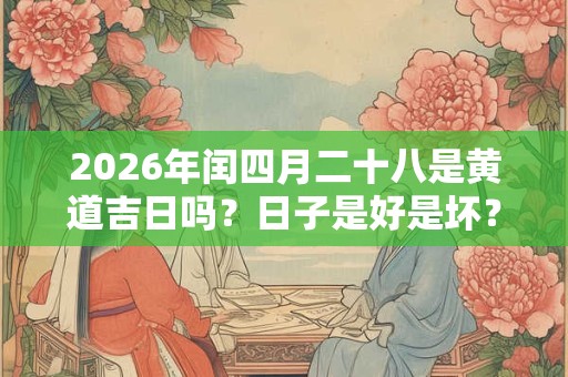 2026年闰四月二十八是黄道吉日吗？日子是好是坏？