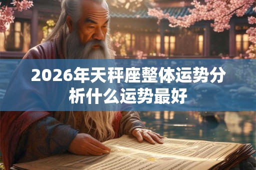 2026年天秤座整体运势分析什么运势最好 2026年天秤座整体运势分析什么运势最好