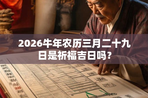 2026牛年农历三月二十九日是祈福吉日吗？