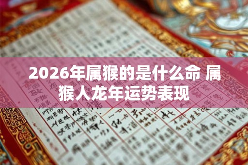 2026年属猴的是什么命 属猴人龙年运势表现