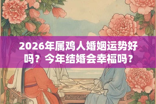 2026年属鸡人婚姻运势好吗？今年结婚会幸福吗？