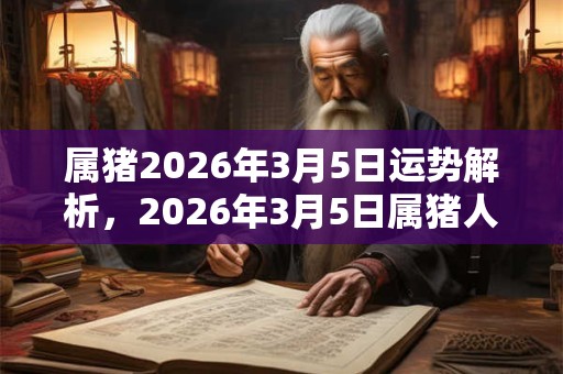 属猪2026年3月5日运势解析,2026年3月5日属猪人运势 属猪2026年3月5日运势解析,2026年3月5日属猪人运势
