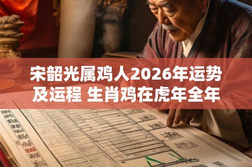 宋韶光属鸡人2026年运势及运程 生肖鸡在虎年全年每月运势如何