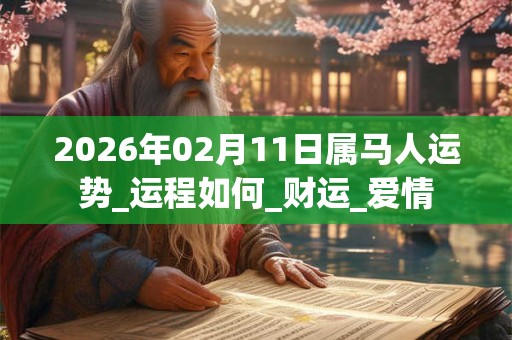 2026年02月11日属马人运势_运程如何_财运_爱情