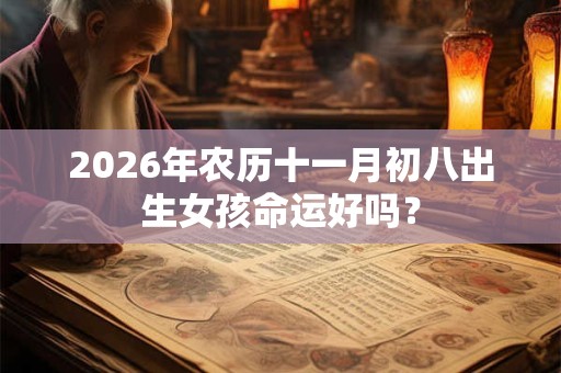 2026年农历十一月初八出生女孩命运好吗？