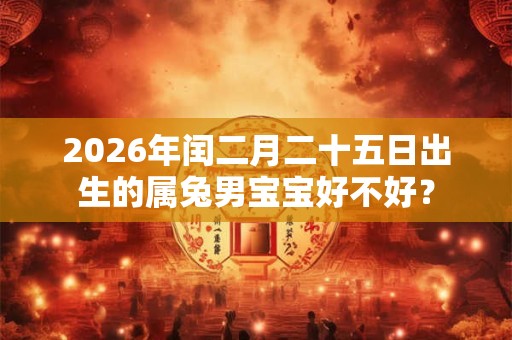 2026年闰二月二十五日出生的属兔男宝宝好不好？