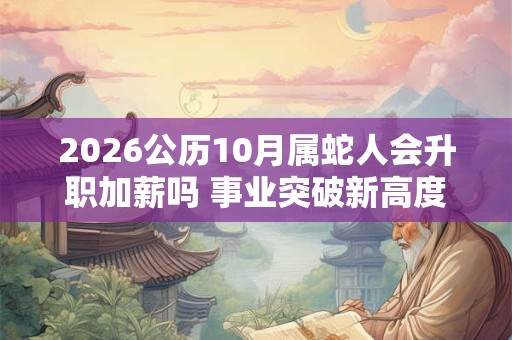 2026公历10月属蛇人会升职加薪吗 事业突破新高度