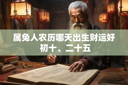 属兔人农历哪天出生财运好 初十、二十五