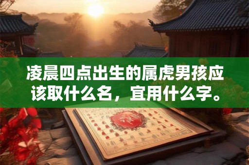 凌晨四点出生的属虎男孩应该取什么名，宜用什么字。