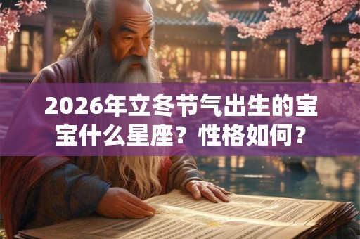 2026年立冬节气出生的宝宝什么星座？性格如何？