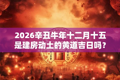 2026辛丑牛年十二月十五是建房动土的黄道吉日吗？