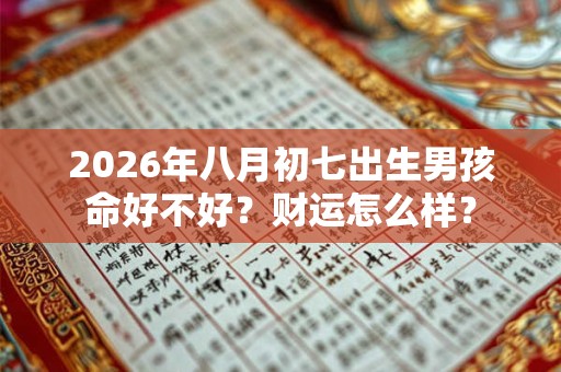 2026年八月初七出生男孩命好不好？财运怎么样？
