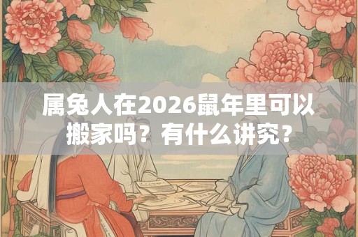 属兔人在2026鼠年里可以搬家吗？有什么讲究？