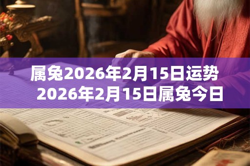 属兔2026年2月15日运势  2026年2月15日属兔今日运势