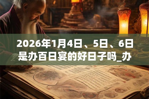 2026年1月4日、5日、6日是办百日宴的好日子吗_办百日宴可以吗 2026年1月4日、5日、6日是办百日宴的好日子吗_办百日宴可以吗