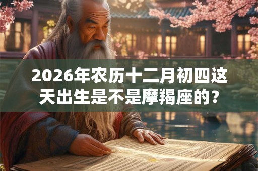 2026年农历十二月初四这天出生是不是摩羯座的? 2026年农历十二月初四这天出生是不是摩羯座的?