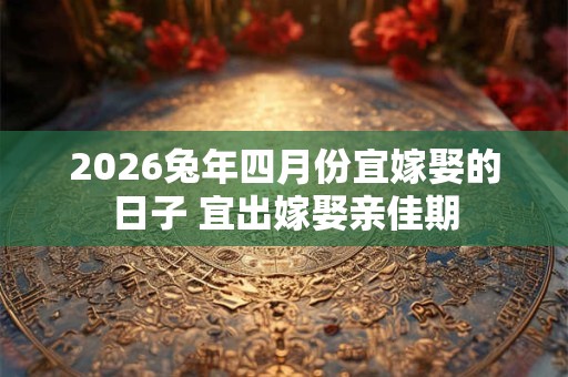 2026兔年四月份宜嫁娶的日子 宜出嫁娶亲佳期 2026兔年四月份宜嫁娶的日子 宜出嫁娶亲佳期
