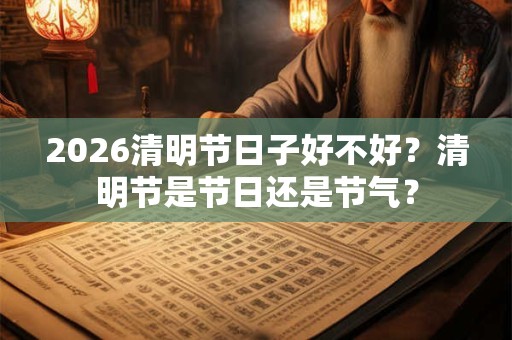 2026清明节日子好不好？清明节是节日还是节气？