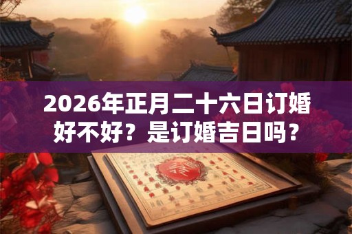 2026年正月二十六日订婚好不好？是订婚吉日吗？