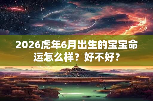2026虎年6月出生的宝宝命运怎么样?好不好? 2026虎年6月出生的宝宝命运怎么样?好不好?