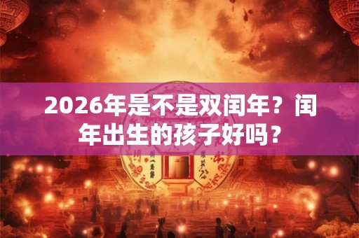 2026年是不是双闰年？闰年出生的孩子好吗？