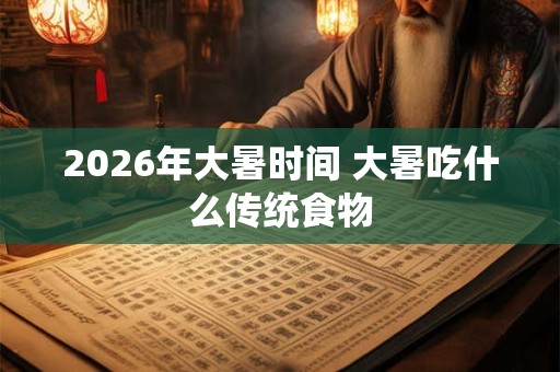 2026年大暑时间 大暑吃什么传统食物