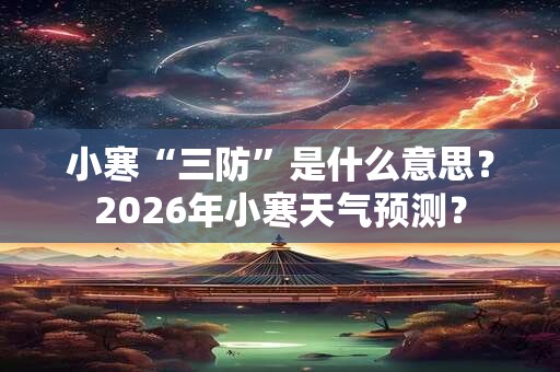 小寒“三防”是什么意思？2026年小寒天气预测？
