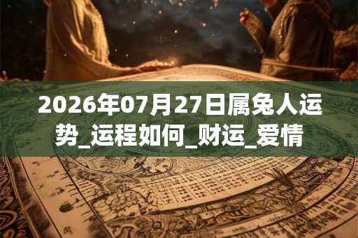 2026年07月27日属兔人运势_运程如何_财运_爱情 2026年07月27日属兔人运势_运程如何_财运_爱情